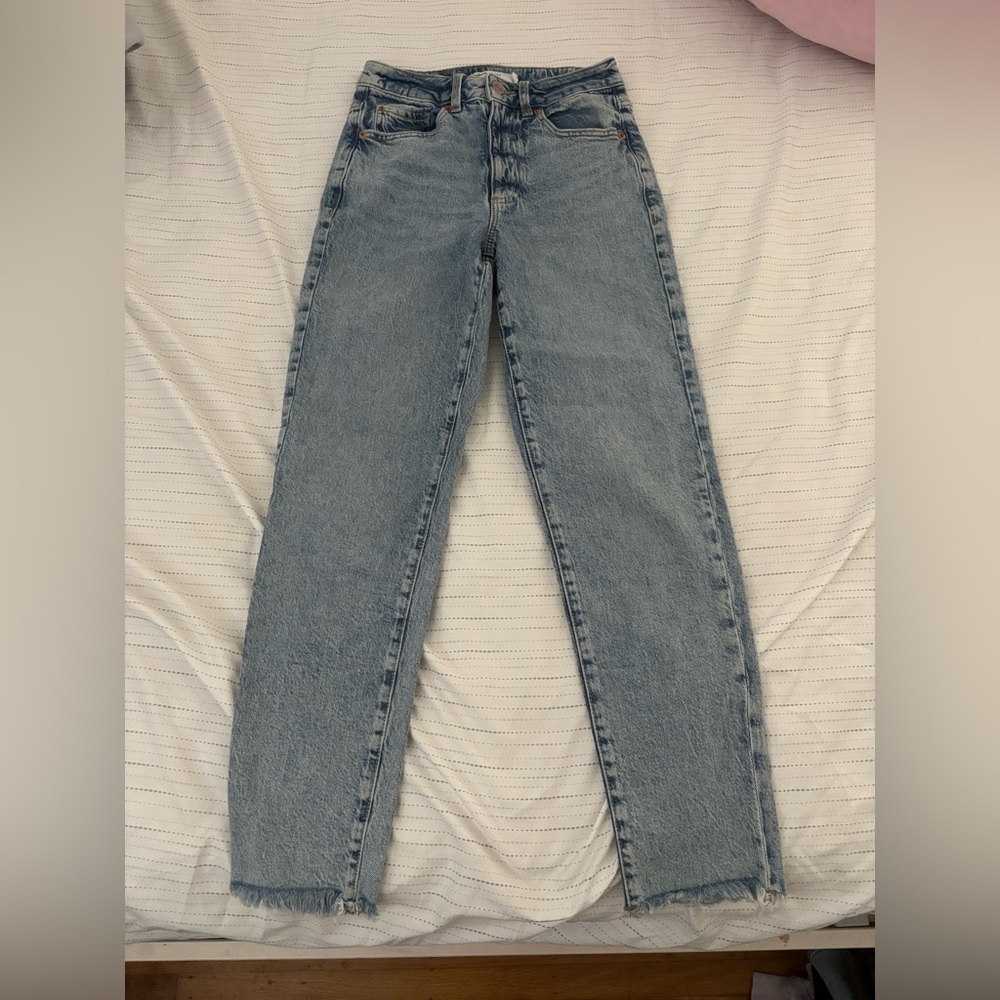 Garage Blue Straight Leg Jeans